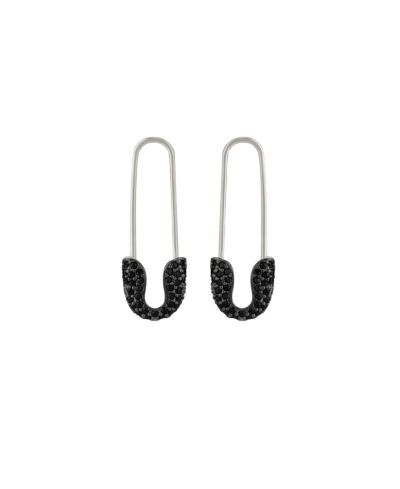 Spero London Pave Safety Pin серьга с драгоценными камнями из стерлингового серебра