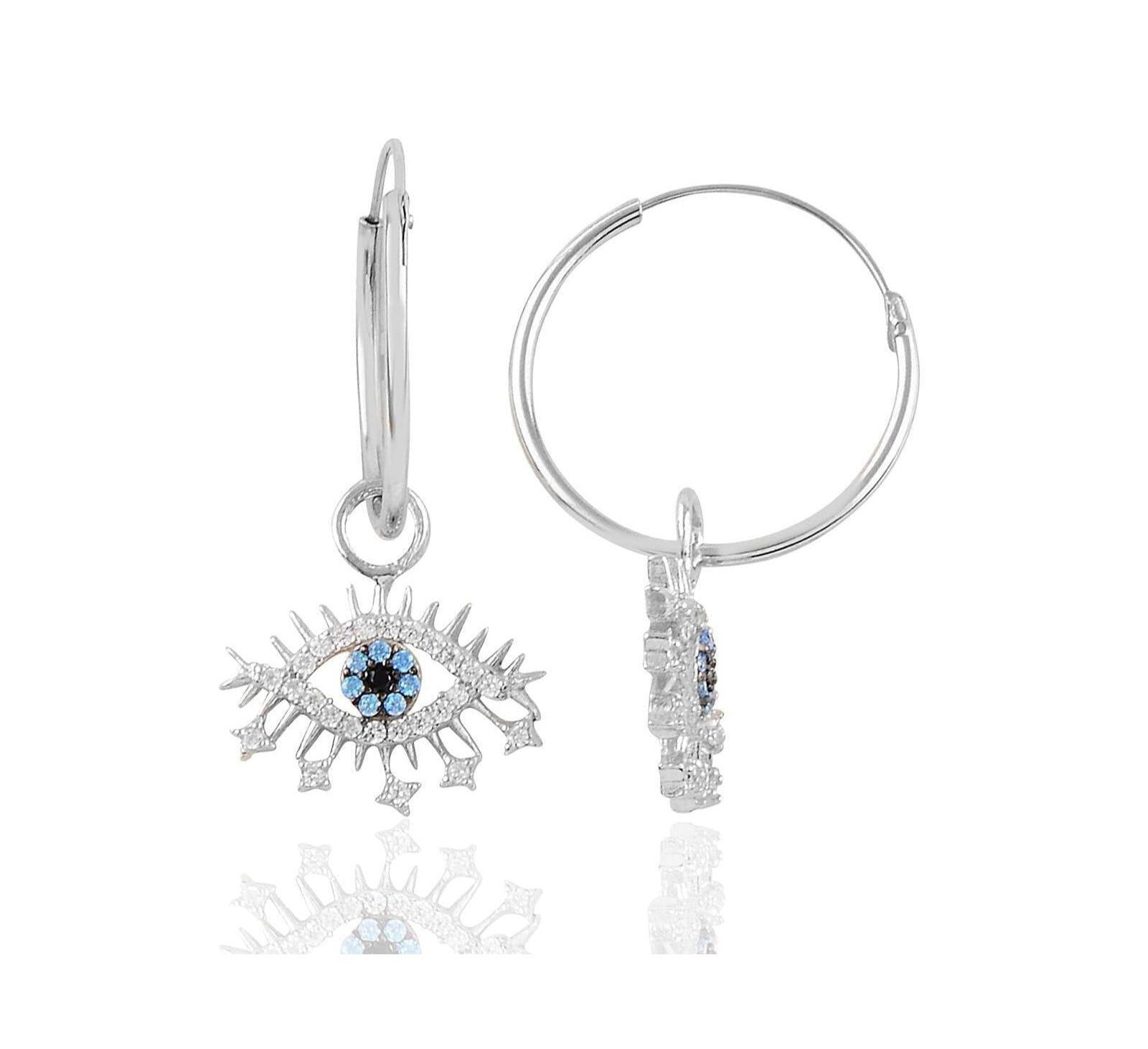 Серьги Spero London Evil Eye Sterling Silver