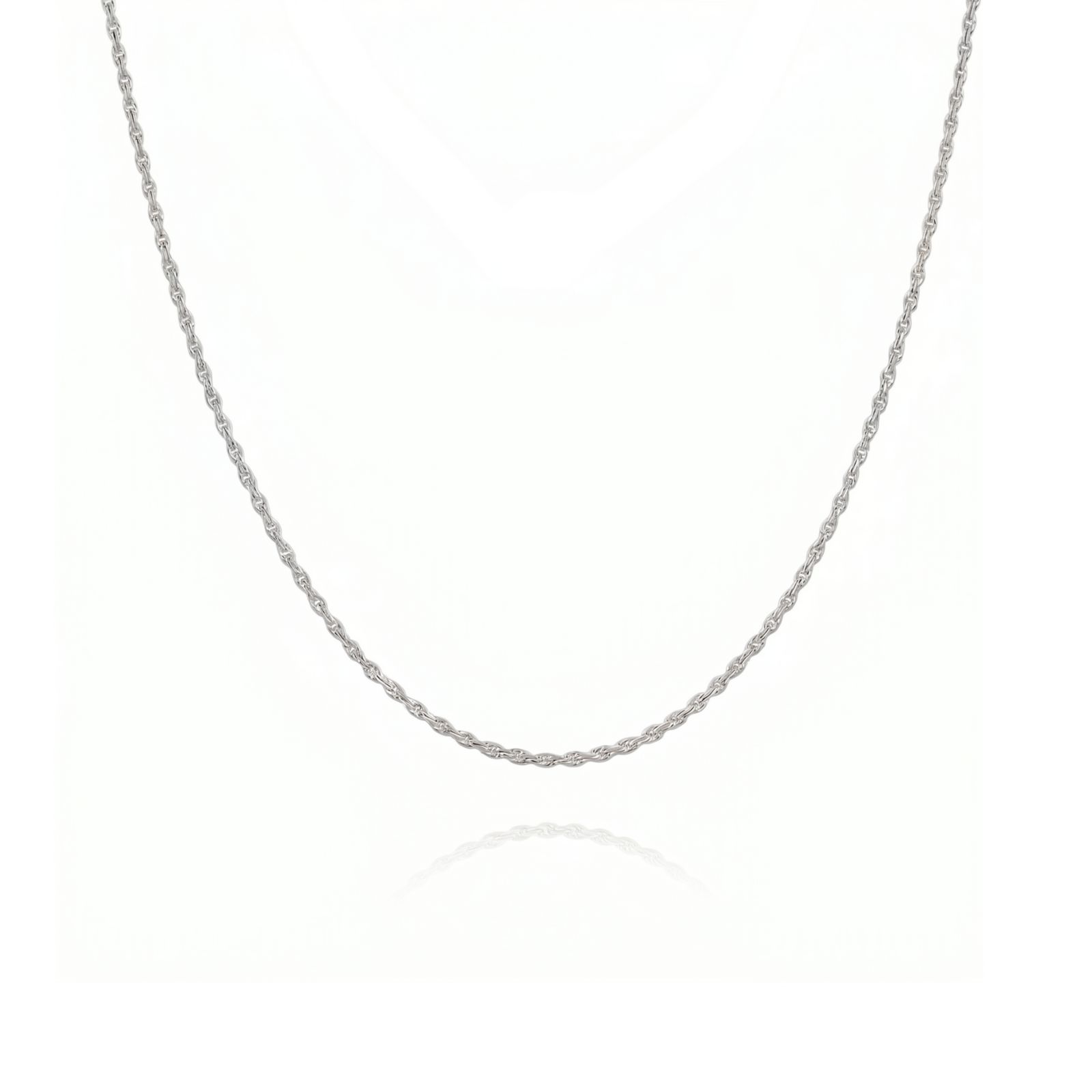 Spero London Sterling Silver Rope Chain Necklace