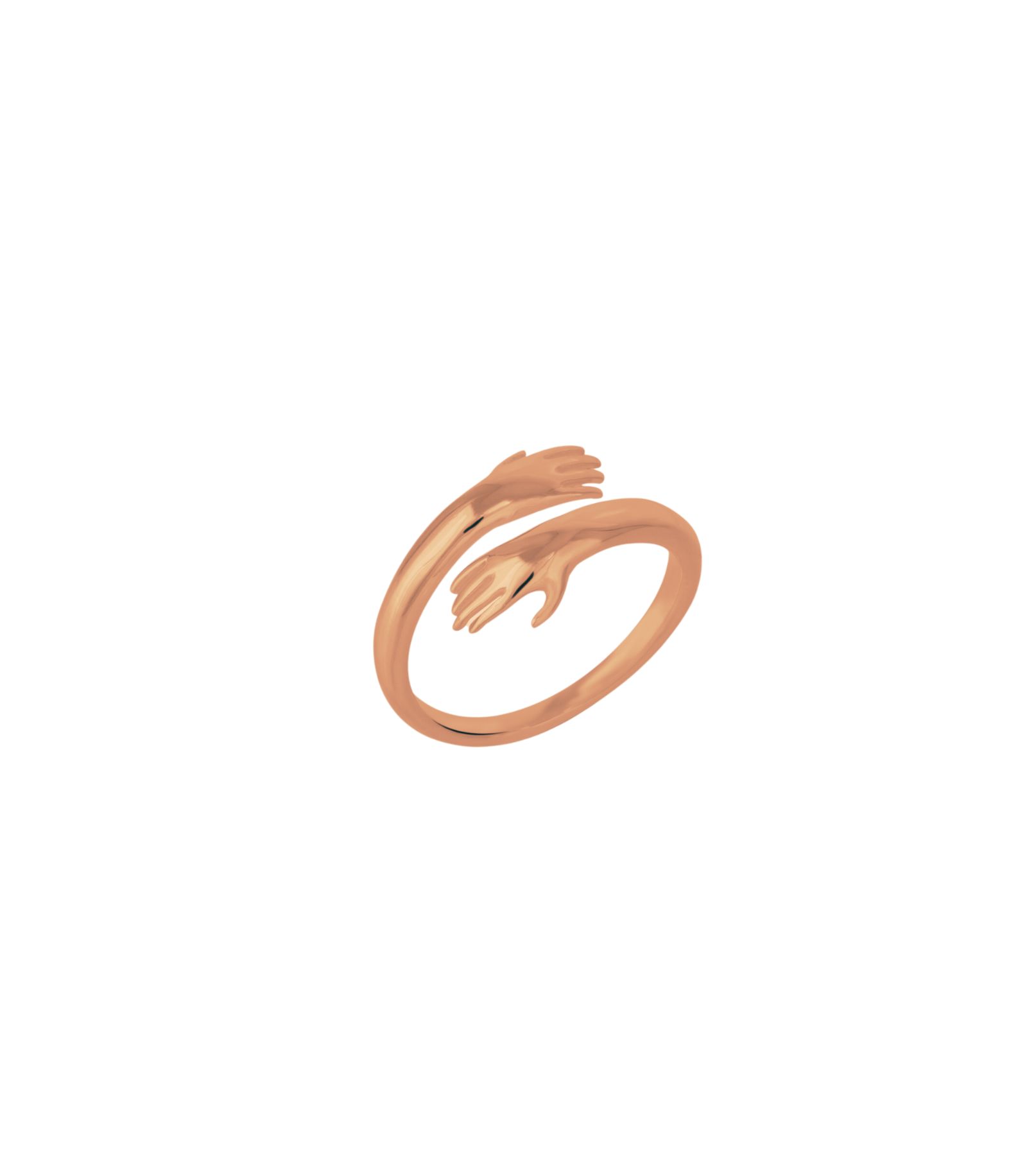 Кольцо Spero London Hug Ring с руками из стерлингового серебра и напыления