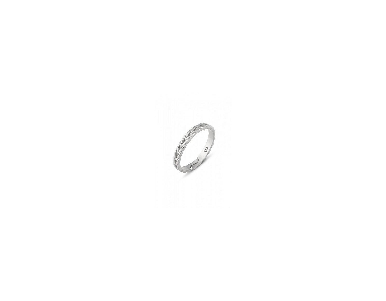 Spero London Braided Design Sterling Band Ring