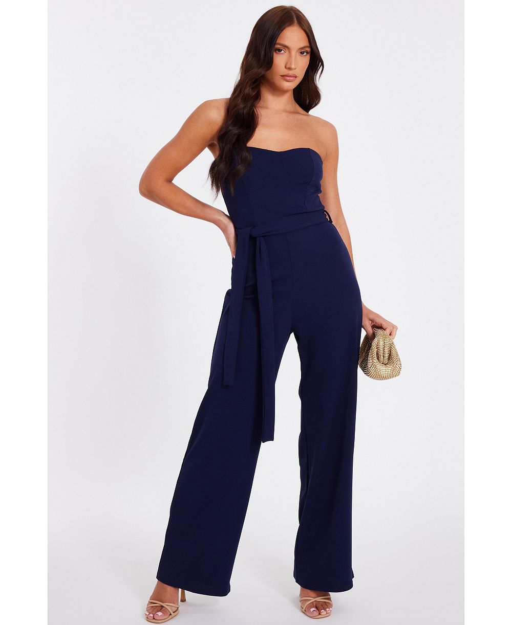 QUIZ Women's Scuba Crepe Bandeau Jumpsuit