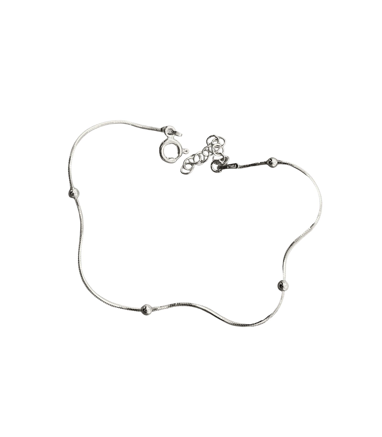 Spero London Italian Bead Chain Sterling Satellite Bracelet