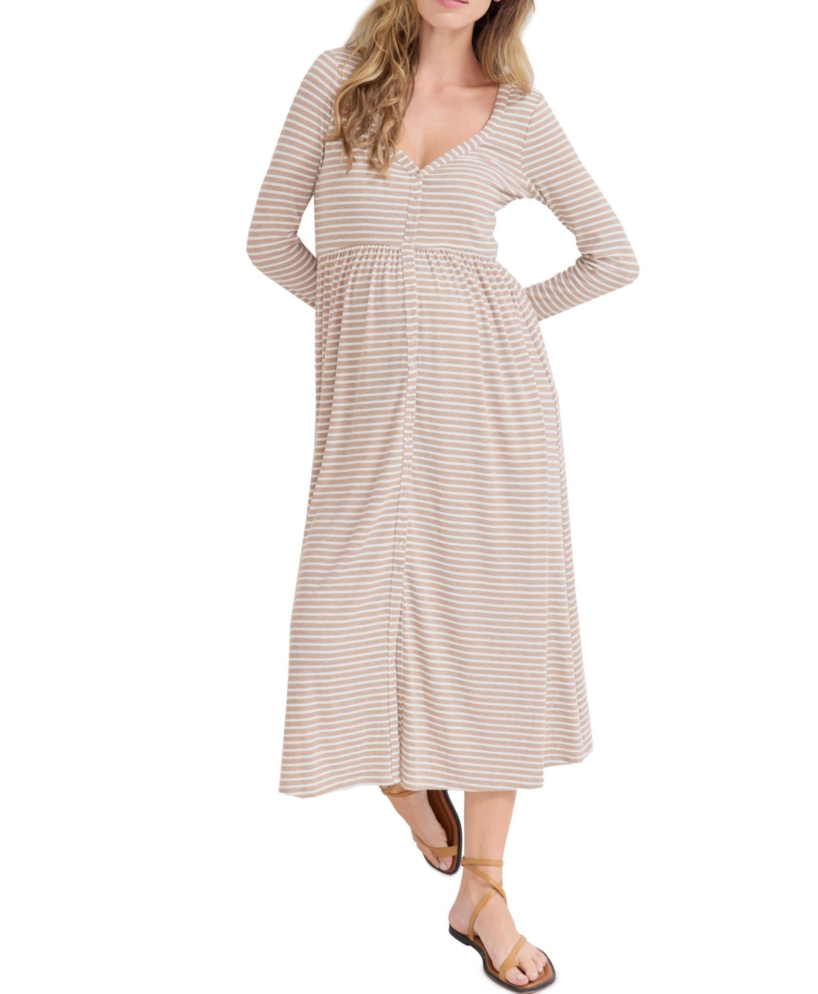 HATCH Collection Maternity The Softest Rib Nursing Friendly Dress