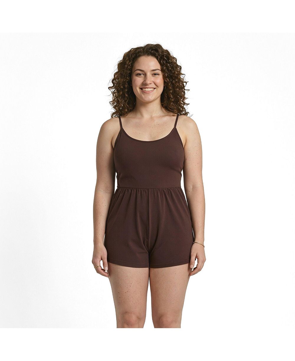 Calypsa Women's Ivy Short Swim Romper With Built-In Bra and Hidden Shorts