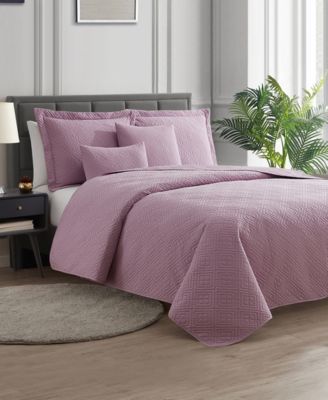 Nestl Diamond Embossed 4-Piece Quilt Set, Twin/Twin XL