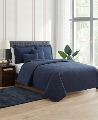 Nestl Grid Embossed 5-Piece Quilt Set, King/California King