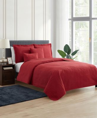 Nestl Grid Embossed 5-Pc. Quilt Set, Full/Queen