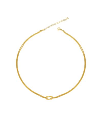 Spero London Knot Chain Choker Necklace in Sterling