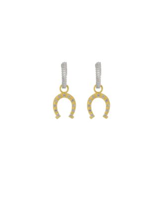 Серьги Spero London Hoop с подковой и лошадью из стерлингового серебра