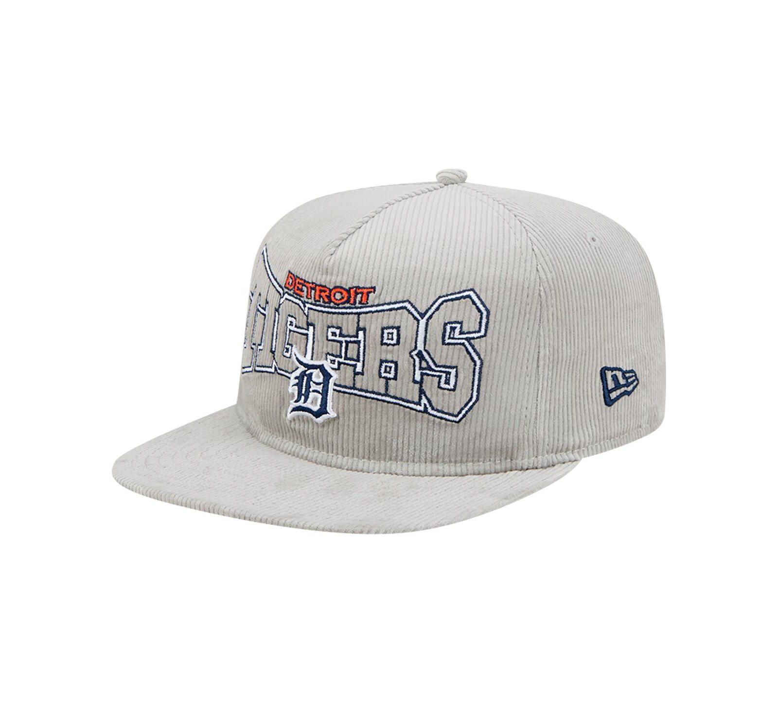 New Era Men's Gray Detroit Tigers Corduroy Golfer Snapback Hat