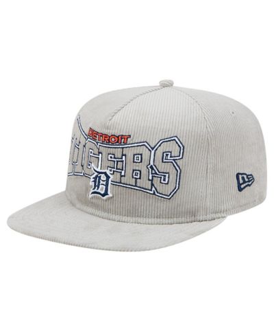 New Era Мужская кепка снапбэк Detroit Tigers Corduroy Golfer, серая