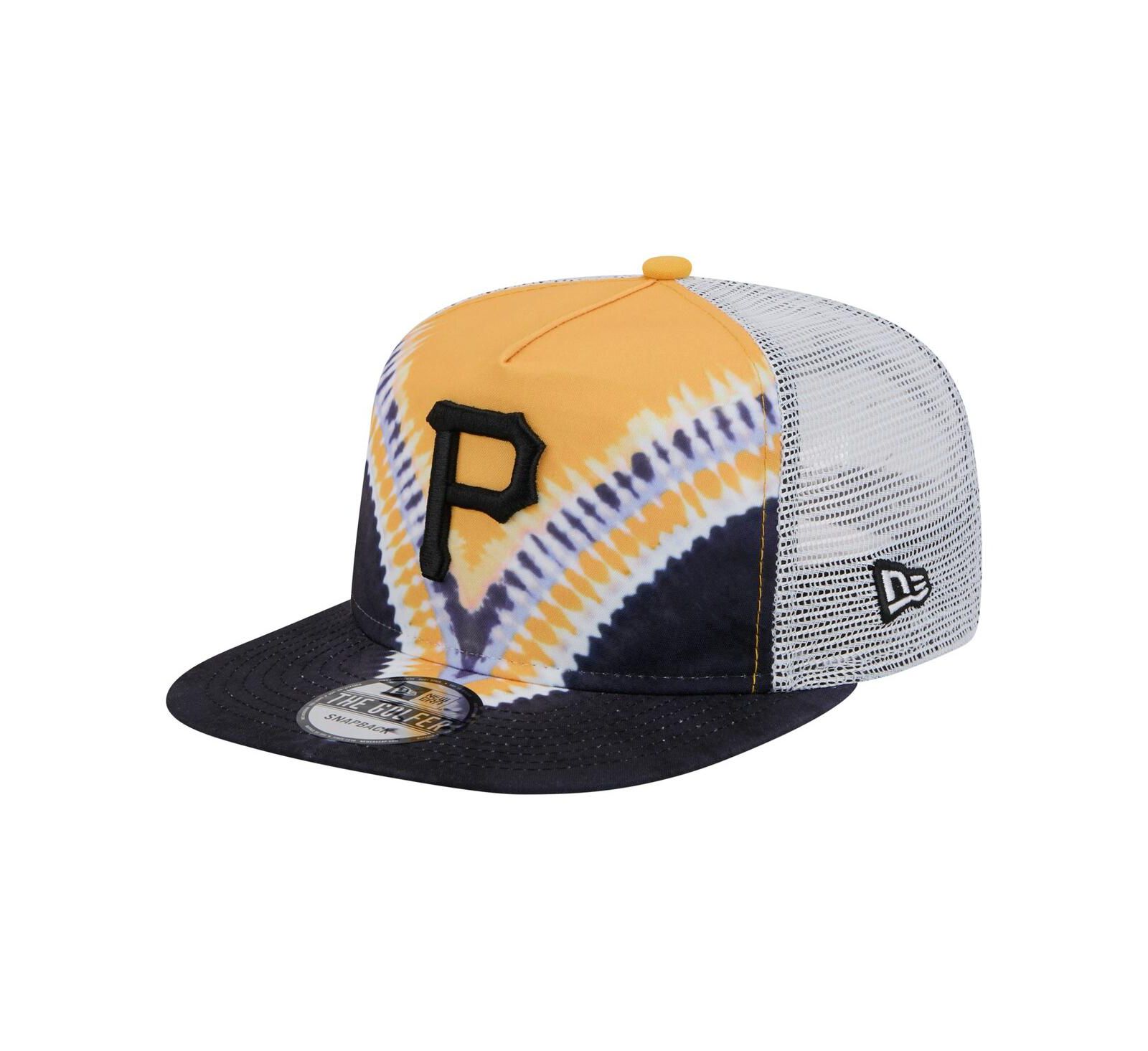New Era Men's Pittsburgh Pirates Tie-Dye Golfer Trucker Adjustable Hat