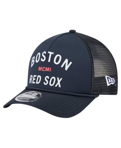 Мужская бейсболка New Era Navy Boston Red Sox Minimalist 9FORTY A-Frame Adjustable
