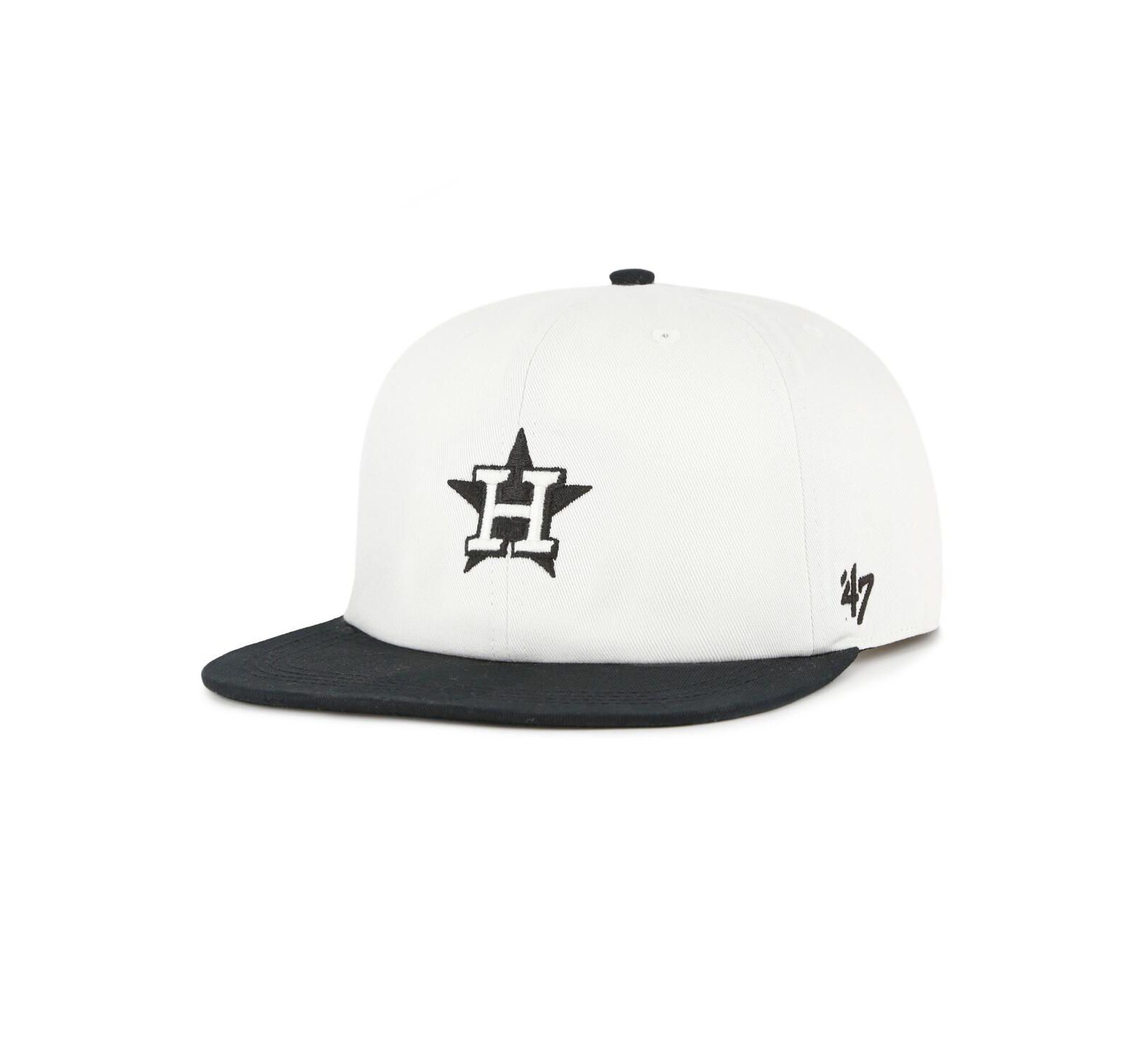 Женская кепка '47 Brand Houston Astros Foundation Captain Snapback бело-черного цвета
