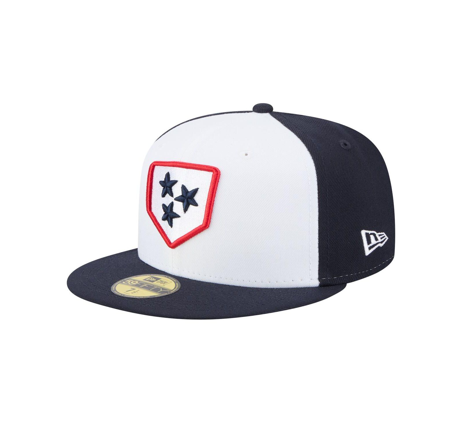 New Era Men's White/Black Nashville Sounds Authentic Collection 59FIFTY Fitted Hat