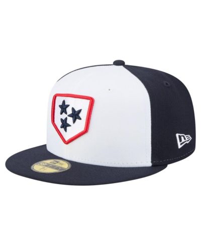 Мужская кепка New Era White/Black Nashville Sounds Authentic Collection 59FIFTY Fitted