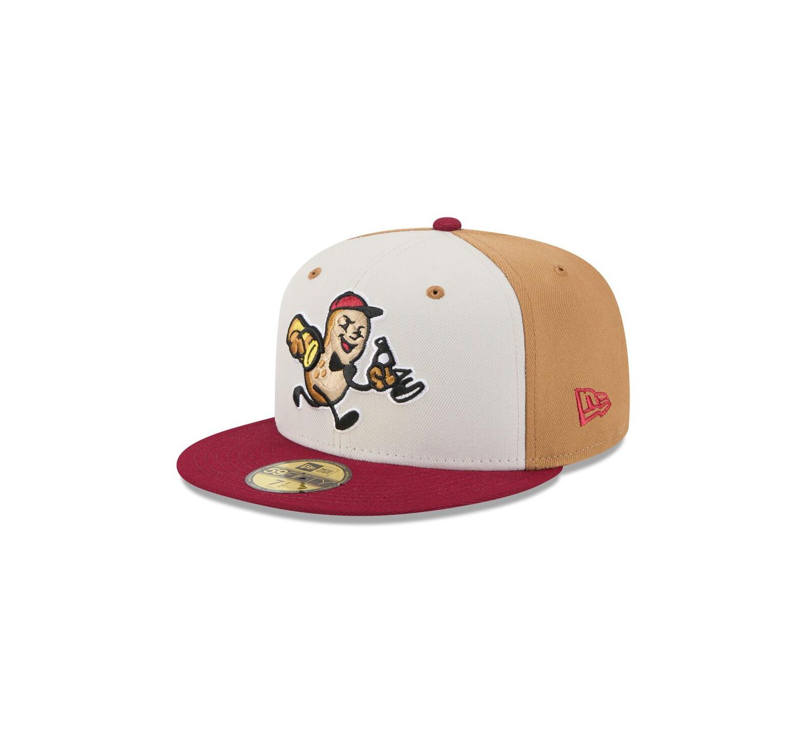 New Era Мужская бейсболка New Era Light Beige Montgomery Biscuits Theme Nights 59FIFTY Fitted Hat