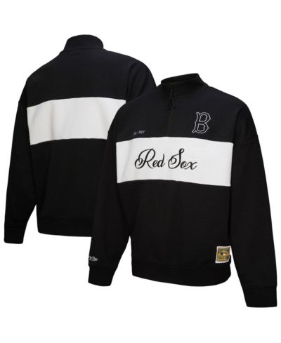 Mitchell & Ness Women's Black Boston Red Sox Quarter-Zip Pullover Top