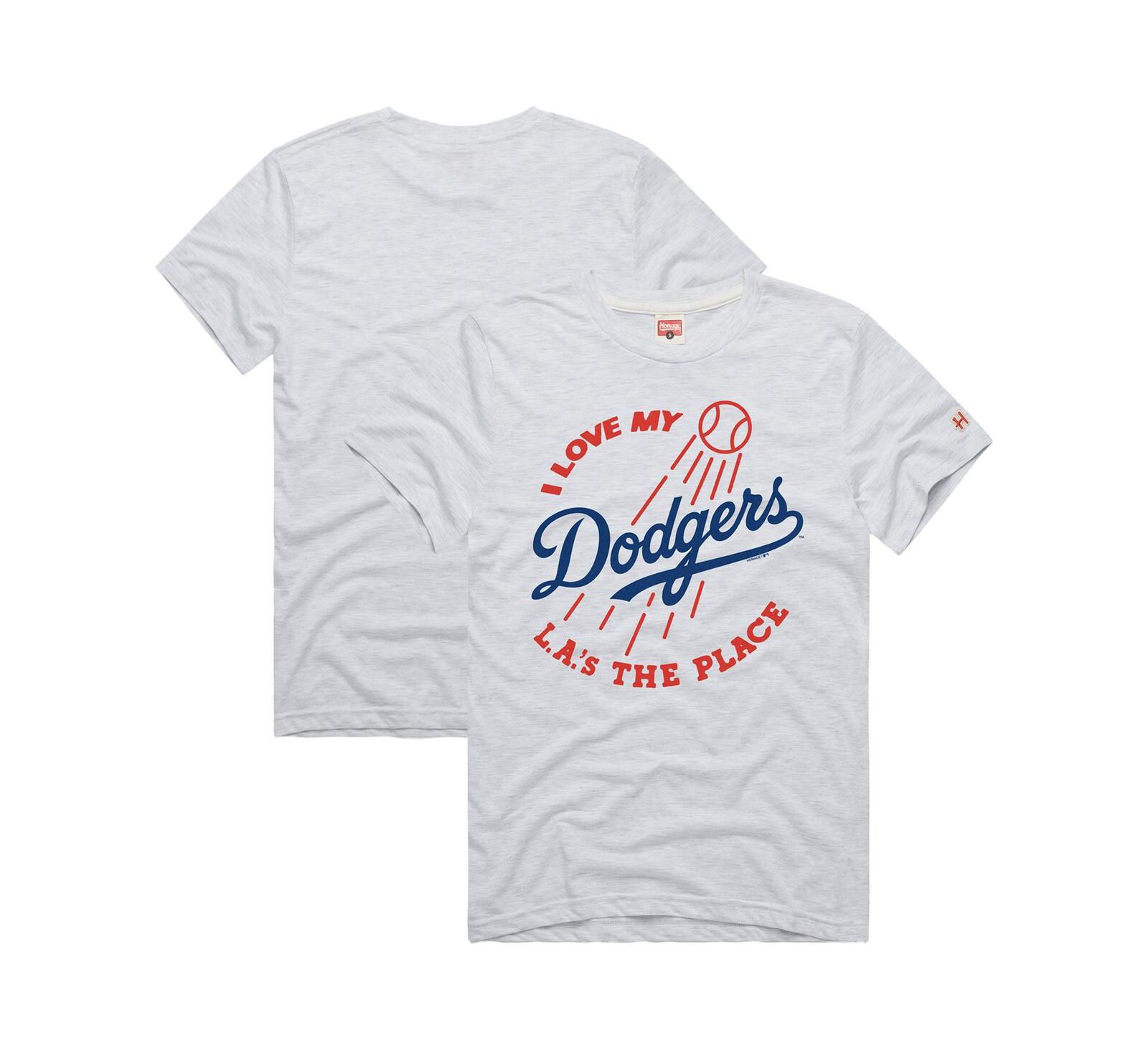 Homage Мужская футболка tri-blend с принтом Los Angeles Dodgers