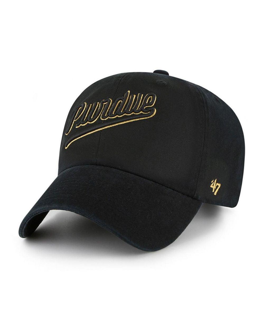 '47 Brand Мужская черная кепка Purdue Boilermakers Vault Clean Up регулируемая