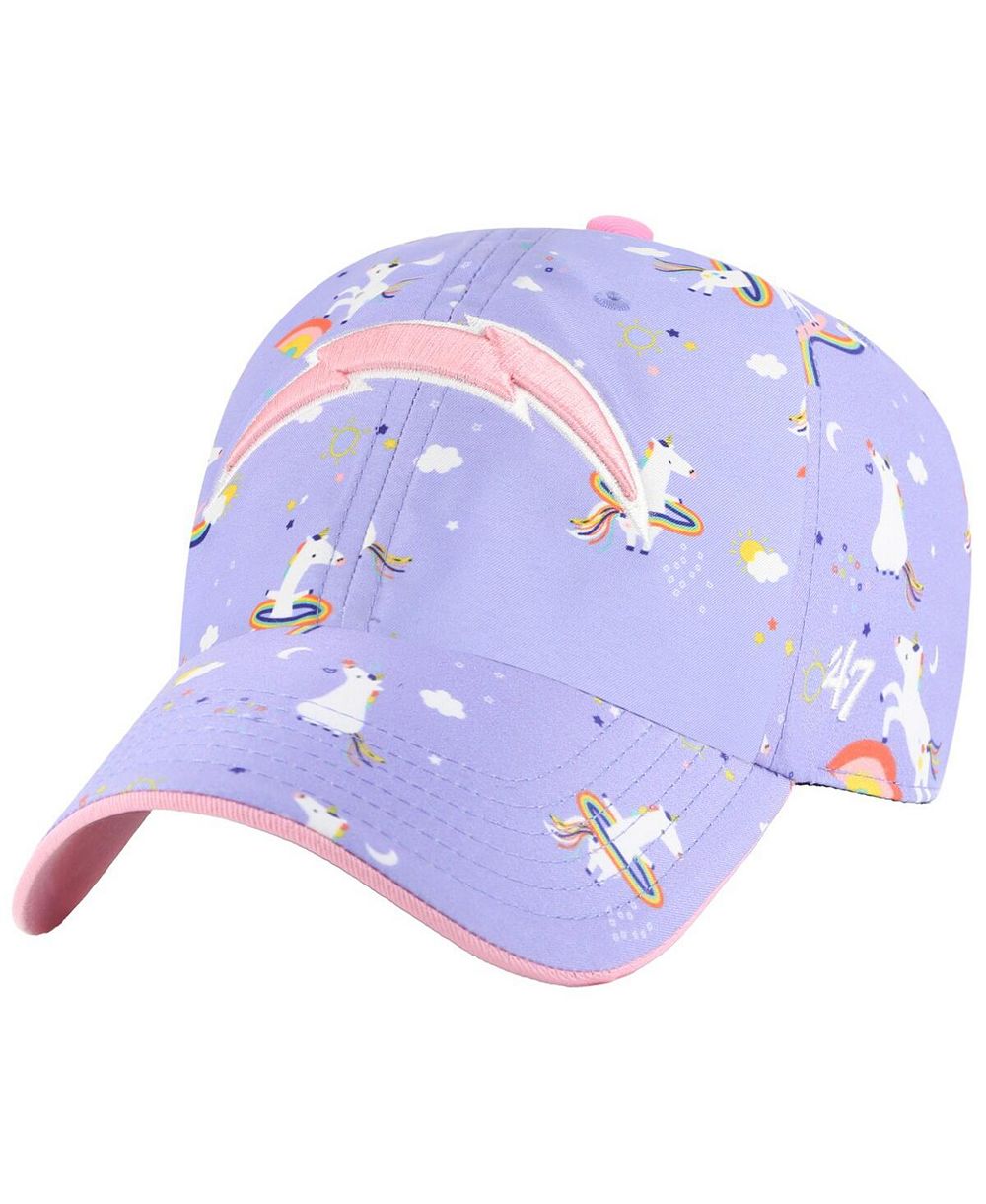 Детская кепка '47 Brand Los Angeles Chargers Unicorn Clean Up Adjustable
