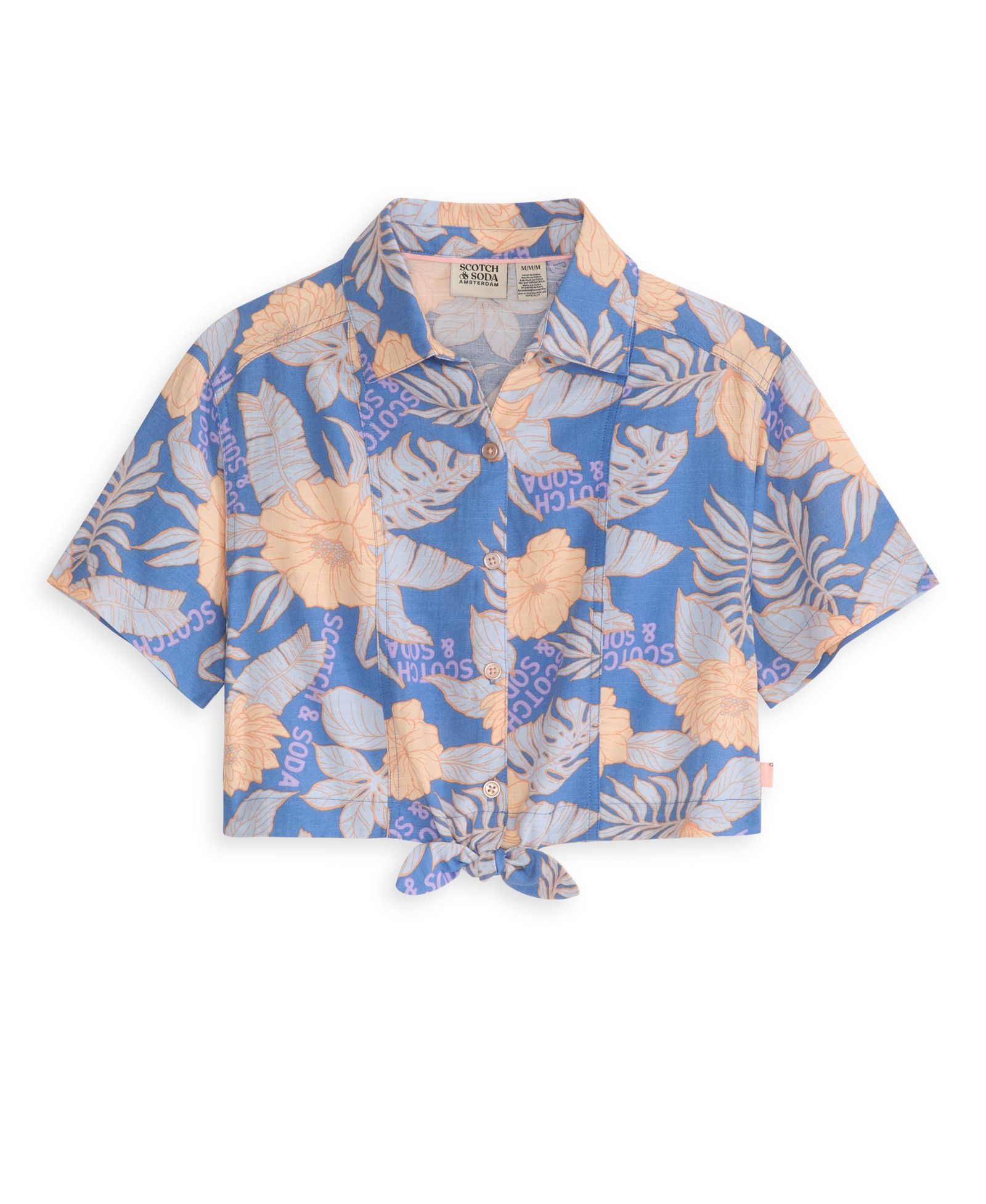 Рубашка SCOTCH & SODA Big Girls Short Sleeve Front Button Up