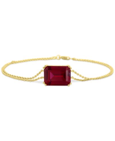 Gemstone Bracelet in 14k Gold-Plated Sterling Silver