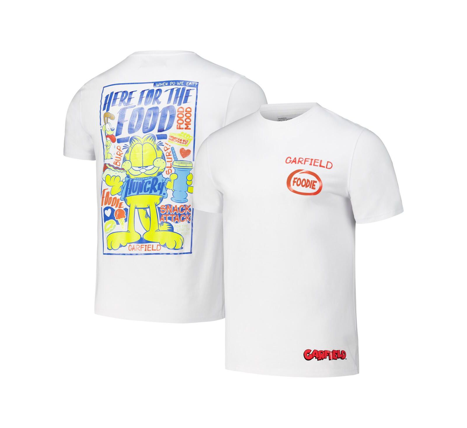 Freeze Max Men's White Garfield Foodie Regular Fit T-Shirt
