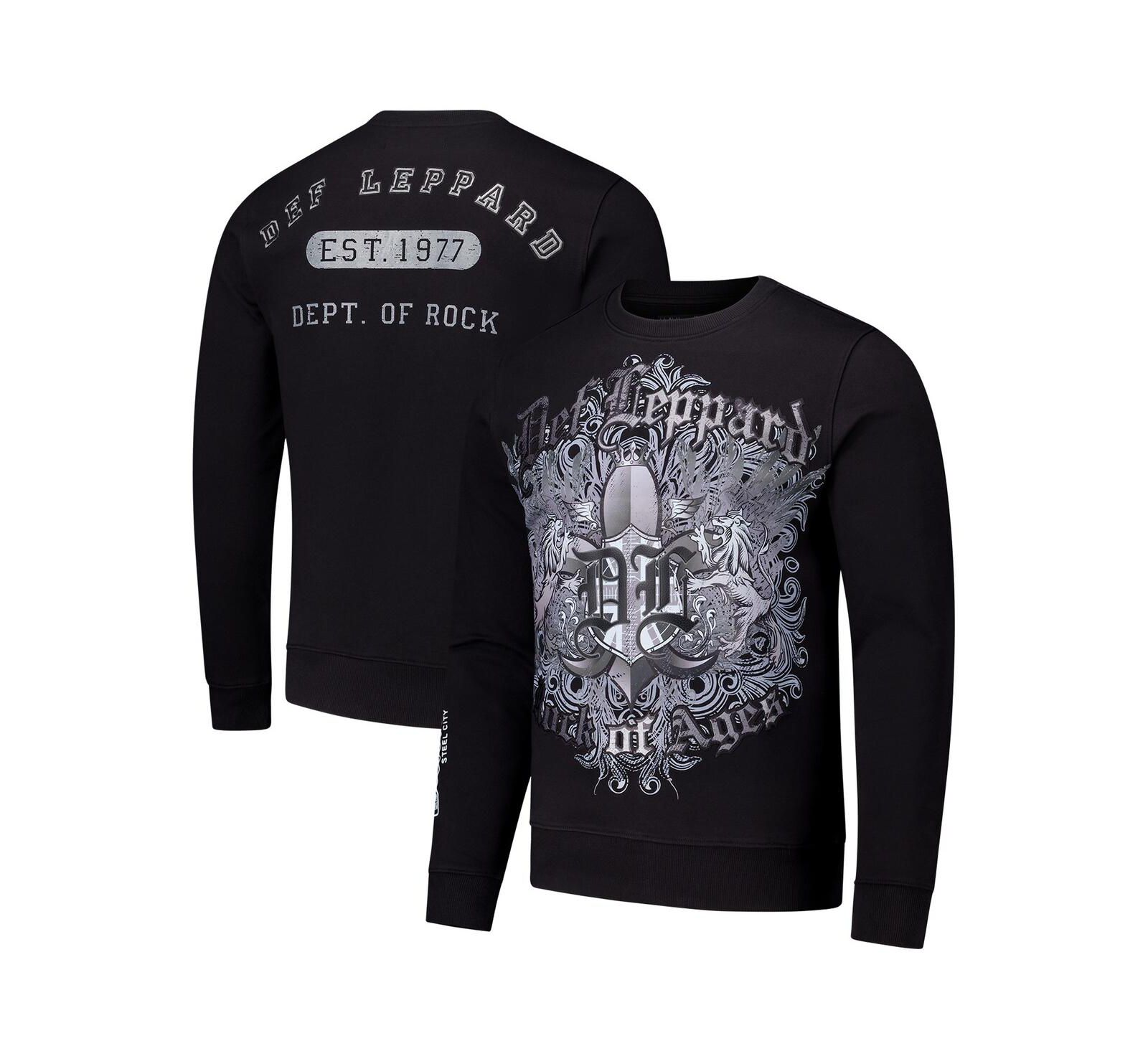 Мужской свитшот Freeze Max Black Def Leppard Department of Rock