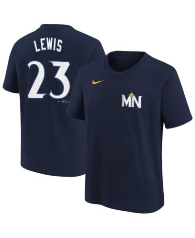 Nike Big Boys and Girls Royce Lewis Navy Minnesota Twins Fuse City Connect Name & Number T-Shirt