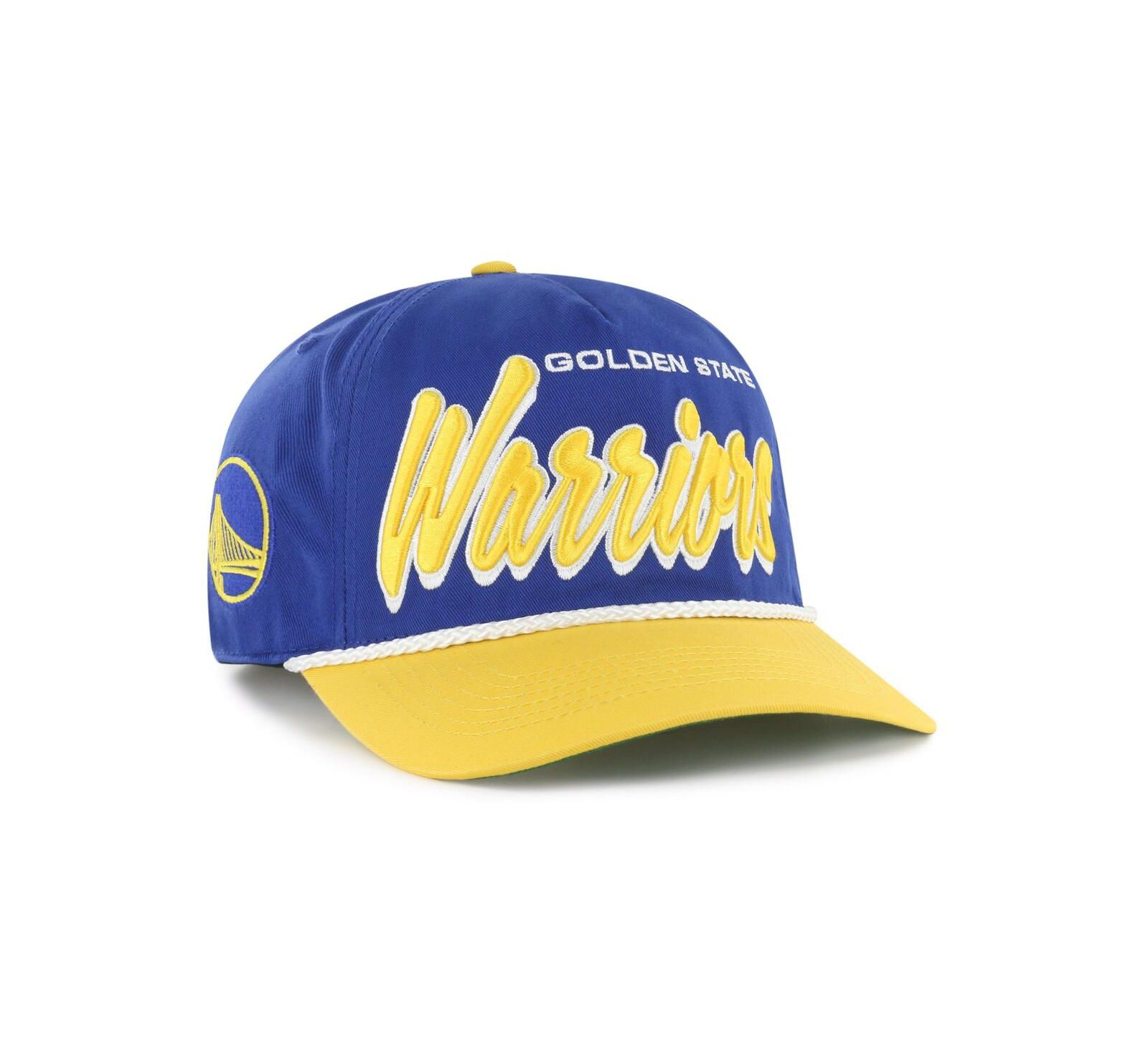 '47 Brand Men's Royal/Gold Golden State Warriors Drop Shadow Rope Hitch Adjustable Hat