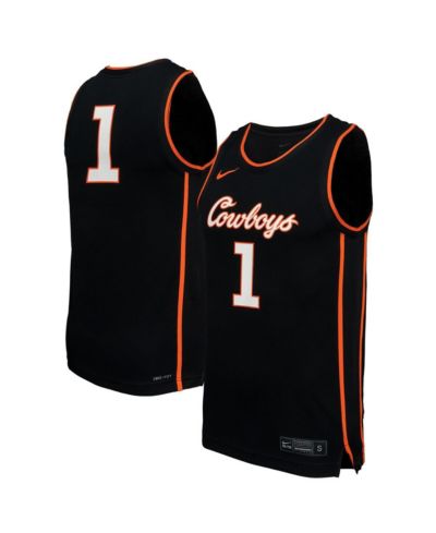 Nike Men's 1 Black Oklahoma State Cowboys Replica Basketball Jersey