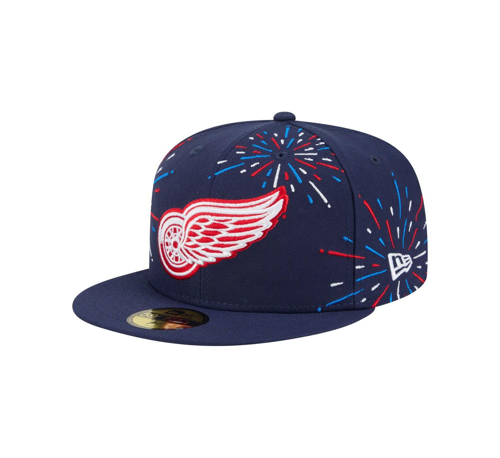 Мужская кепка New Era Navy Detroit Red Wings Americana Fireworks 59FIFTY Fitted Hat