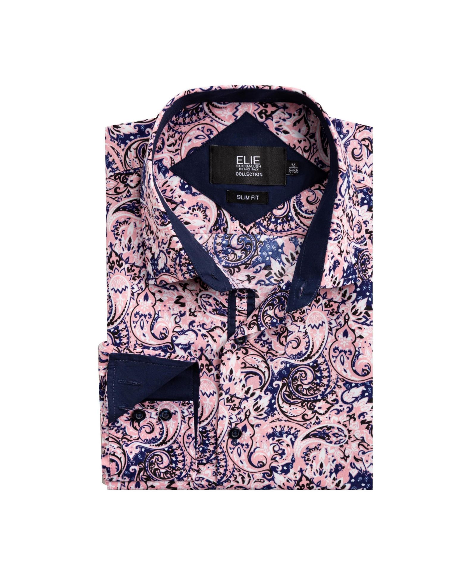 Рубашка Elie Balleh Big Boys Pink Slim Fit Printed