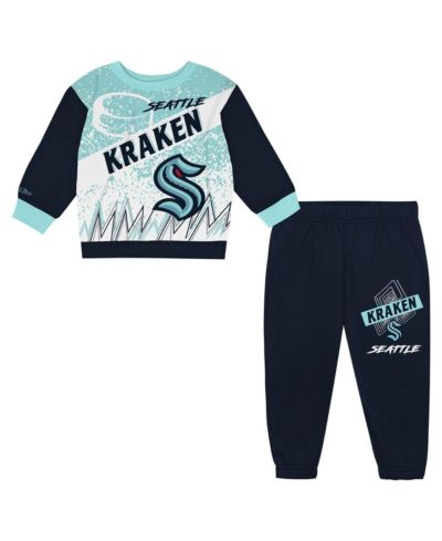 Mitchell & Ness Детский комплект из флисовой толстовки и брюк Seattle Kraken, оверсайз