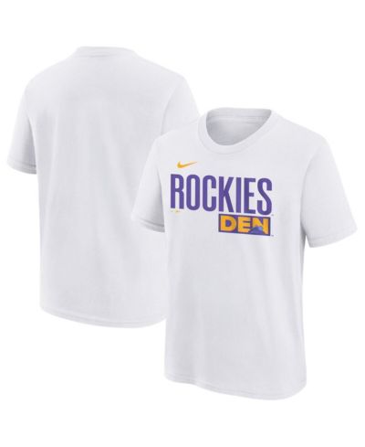 Nike Big Boys and Girls White Colorado Rockies 2025 City Connect Wordmark T-Shirt