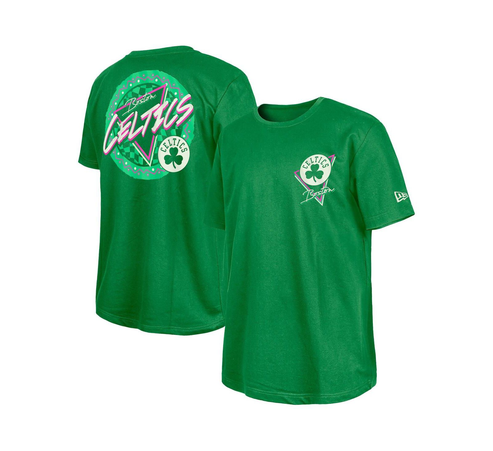 New Era Men's Green Boston Celtics Glow-in-the-Dark T-Shirt