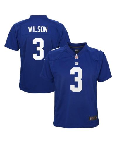 Nike Big Boys and Girls Russell Wilson Royal New York Giants Game Jersey