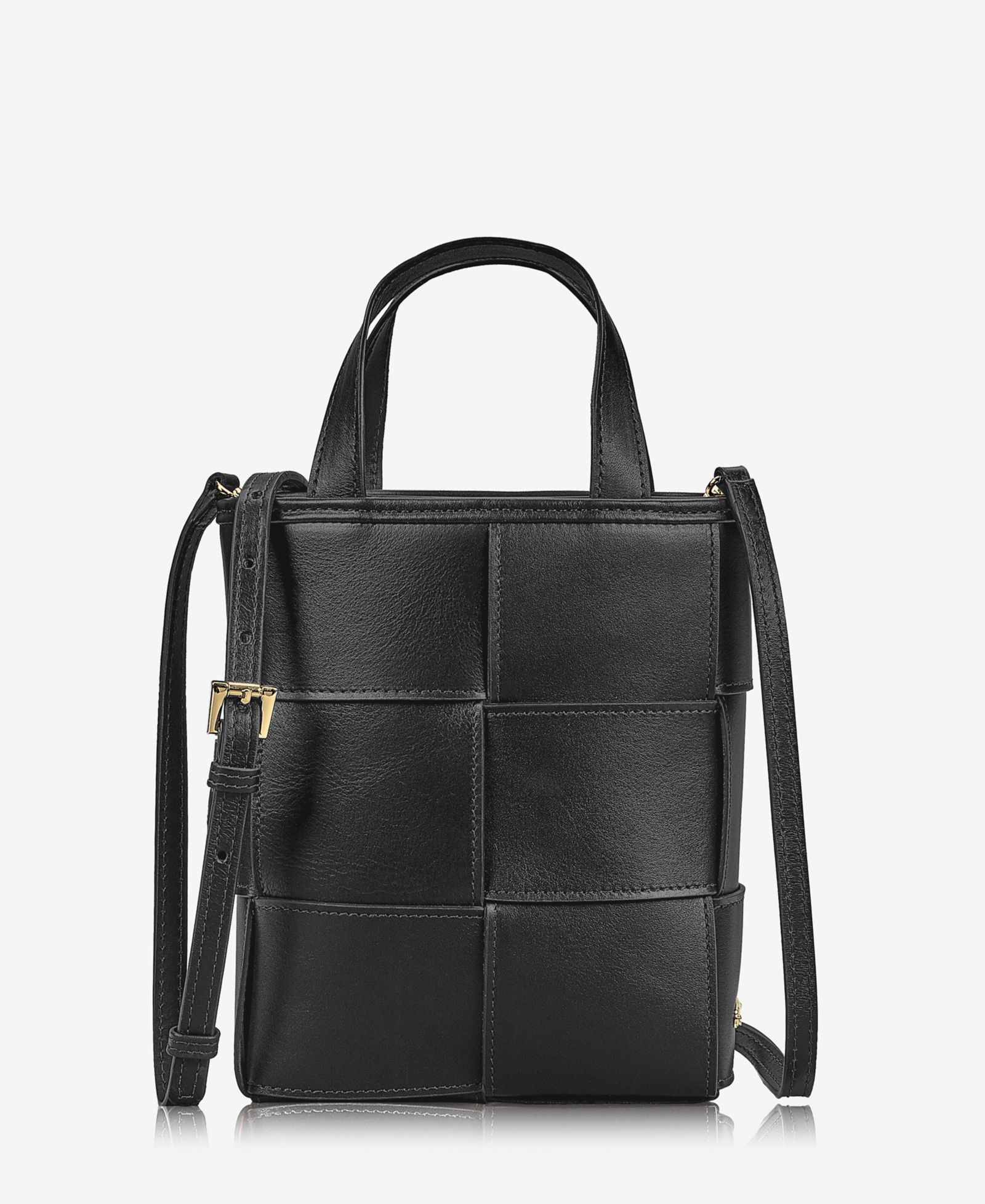 GiGi New York Chloe Handwoven Calfskin Leather Mini Shopper Bag