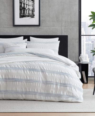 DKNY Waffle Stripe 3-Pc. Comforter Set, Full/Queen