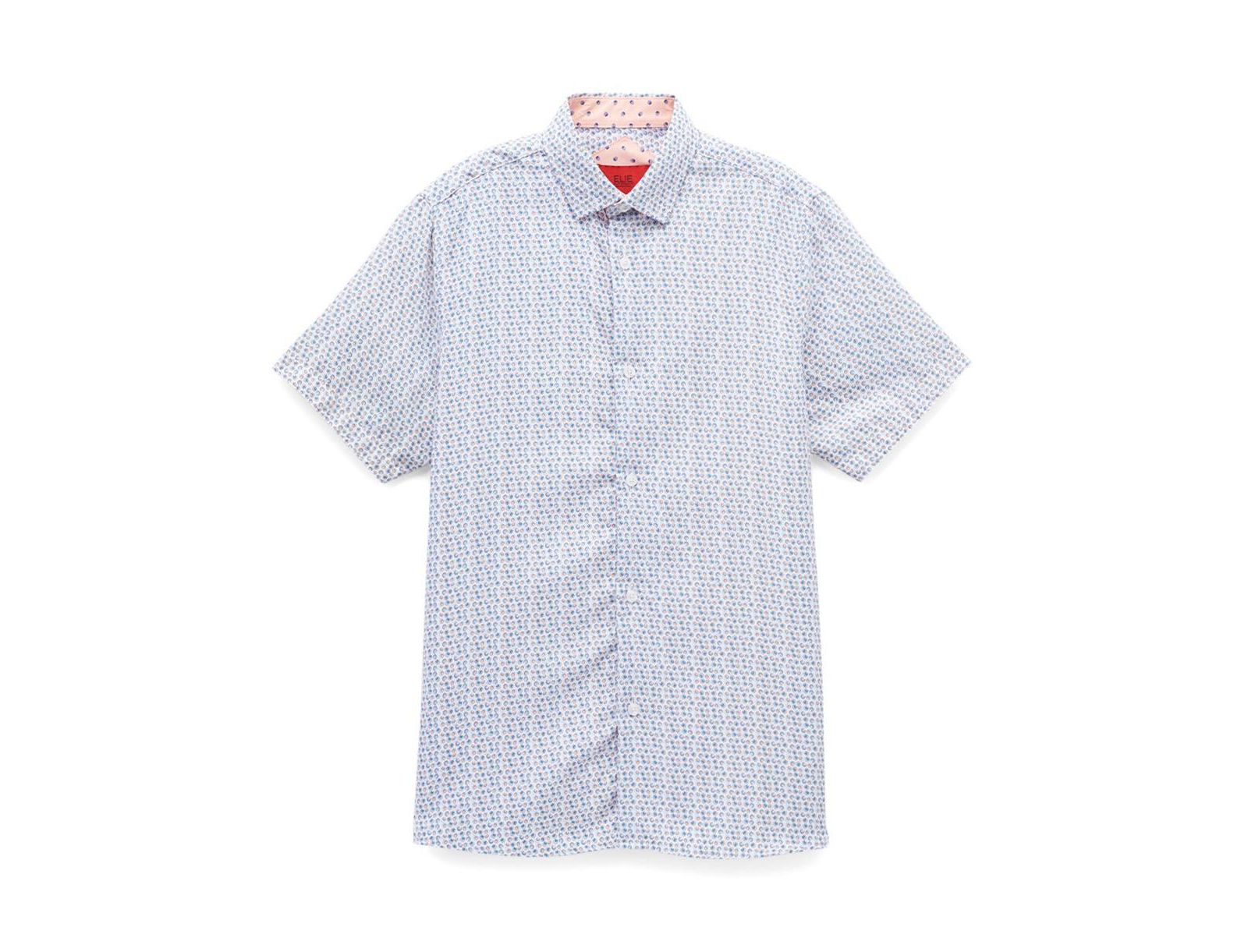 Мужская рубашка Elie Balleh Big Boys Blue Printed Button-Down Slim Fit