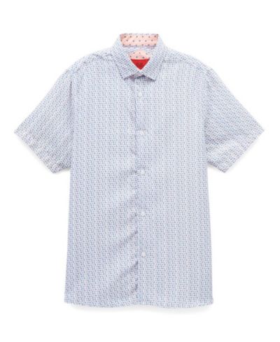 Мужская рубашка Elie Balleh Big Boys Blue Printed Button-Down Slim Fit