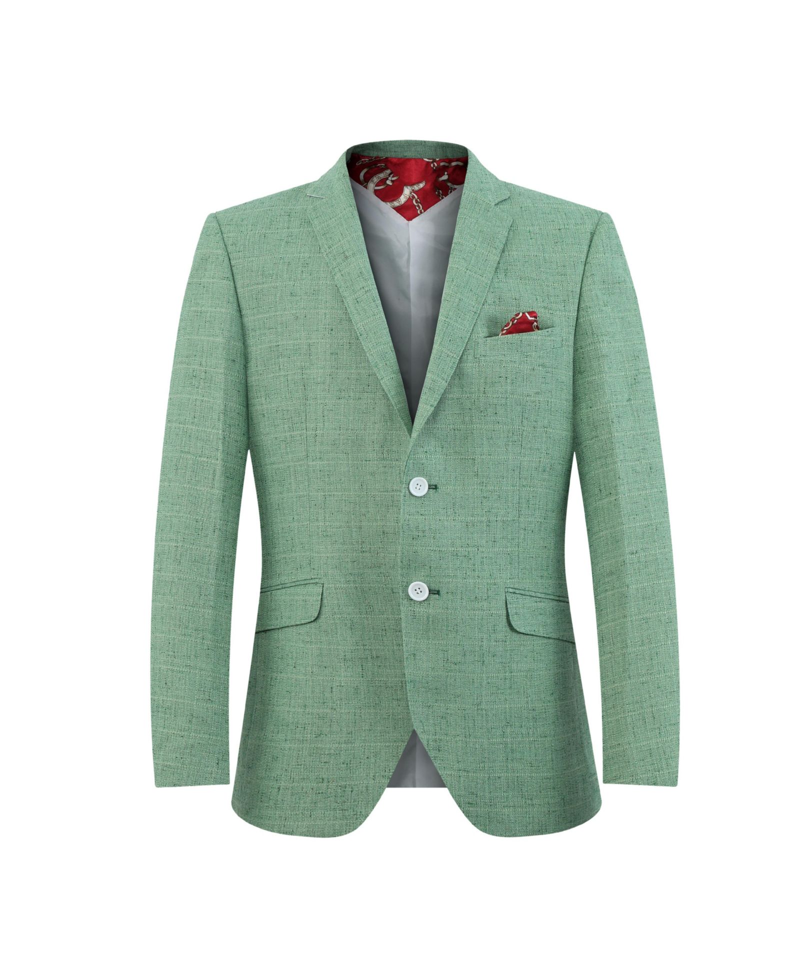 Elie Balleh Boys Olive Slim Fit Mélange Jacket