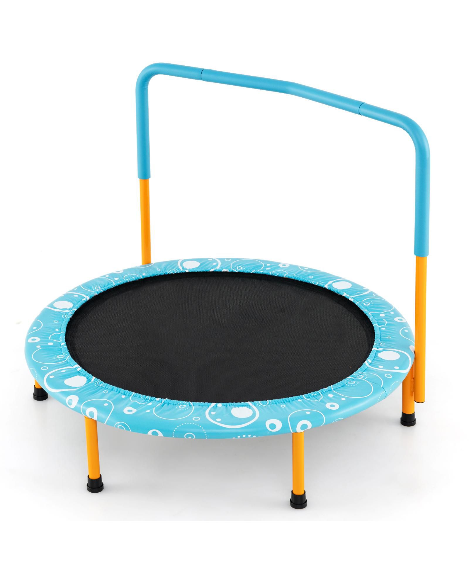 Gouun Mini Rebounder 36" Foldable Covered-Handrail Trampoline, 330 lbs Capacity, Ages 3+