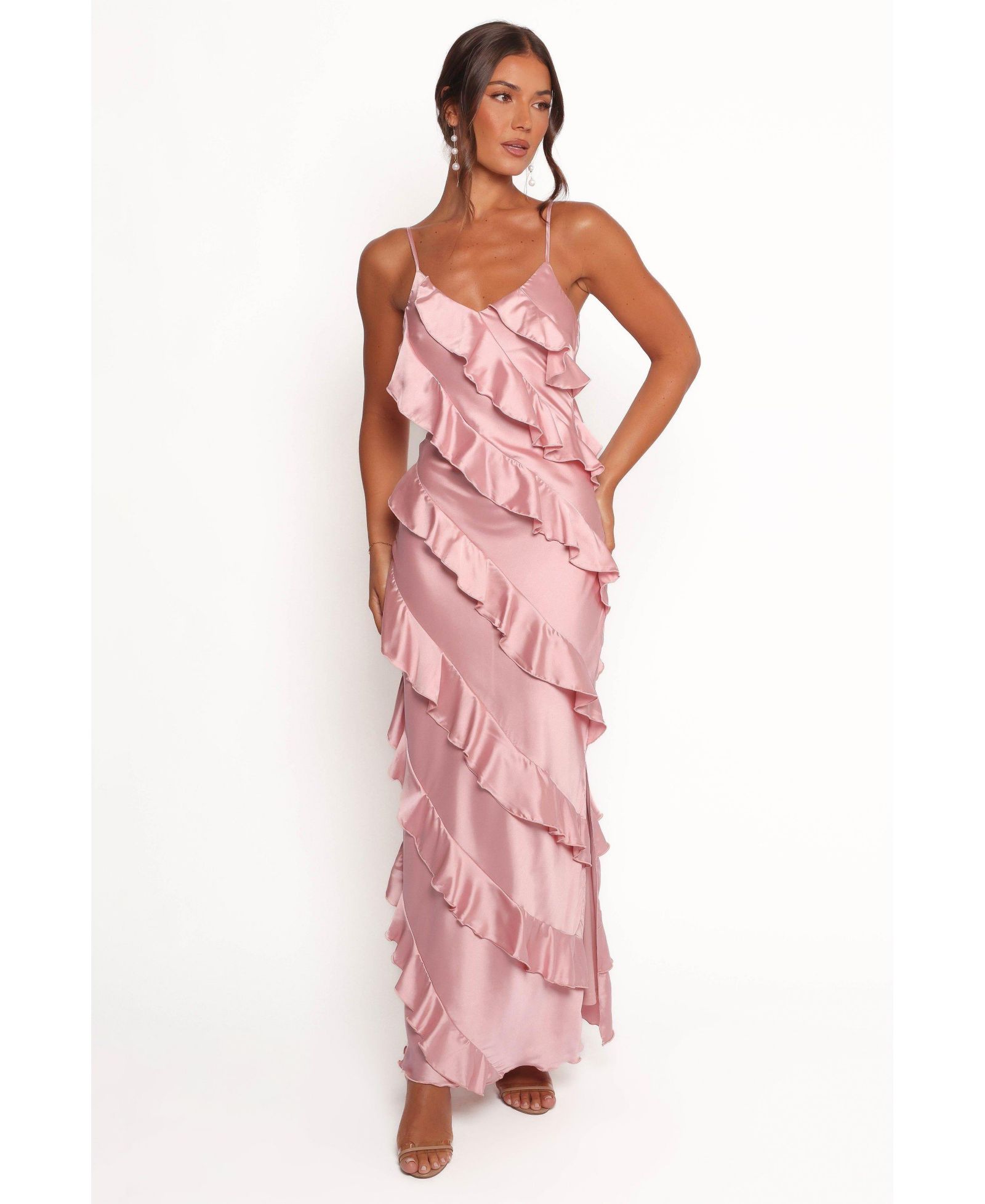 Женское вечернее платье Petal and Pup Ciao Ruffles Maxi Satin