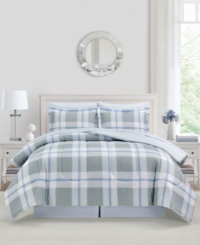 Macy's Emmett Plaid 8-Pc. Comforter Sets