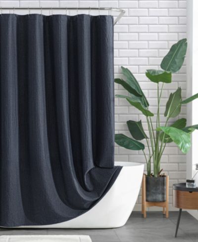DKNY Modern Waffle Shower Curtain, 72" x 72"