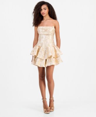 Alex & Sophia Детское платье Metallic Jacquard Short Fit & Flare