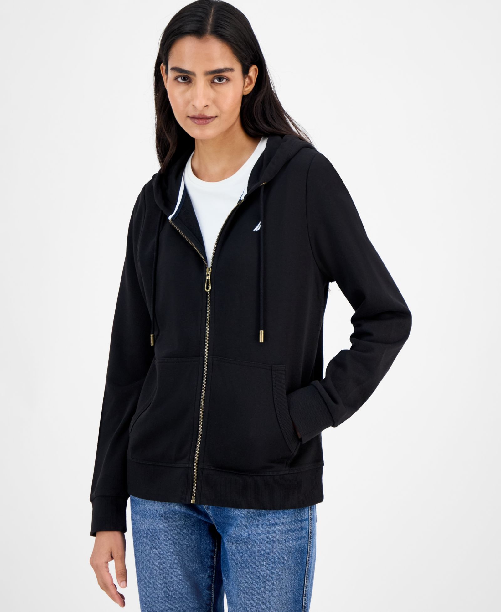 Nautica Women's Solid Zip-Front Hoodie, Online Only